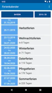 Ferienkalender screenshot 2