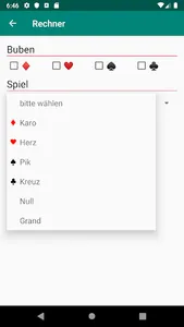 Skat Reiztabelle screenshot 2