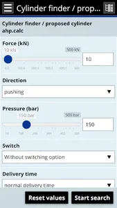 Hydraulics calculator screenshot 2