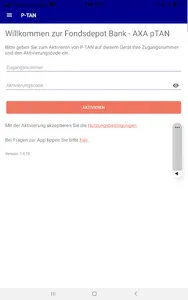 Fondsdepot Bank - AXA pTAN screenshot 5