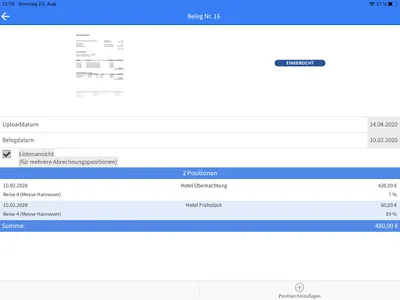 Belegmeister Reisekosten screenshot 12