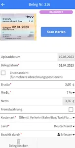 Belegmeister Reisekosten screenshot 3