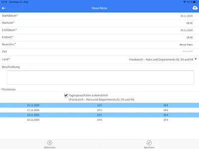 Belegmeister Reisekosten screenshot 9