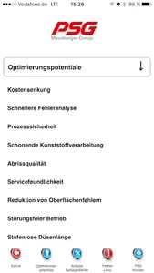 PSG-App Heißkanalanwendungen screenshot 5