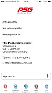 PSG-App Heißkanalanwendungen screenshot 6