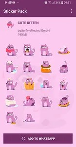 Cute Kitten Stickers - WAStick screenshot 1