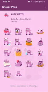 Cute Kitten Stickers - WAStick screenshot 3