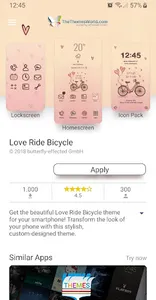 Love Ride Bicycle Theme screenshot 1