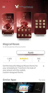 Magical Roses Theme screenshot 1