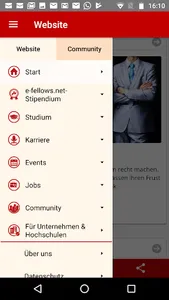 e-fellows.net to go: Studium,  screenshot 5