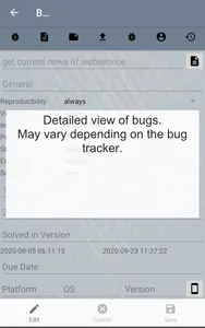 The Universal Bug-Tracking-App screenshot 1