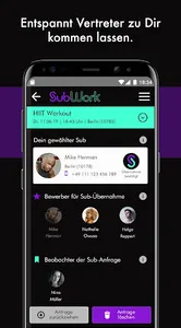 SubWork - Kursvertretungen ein screenshot 5