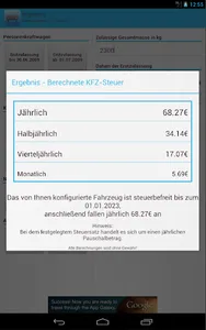 Car tax calculator screenshot 10