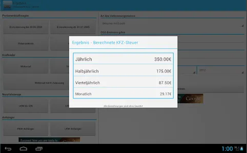 Car tax calculator screenshot 12