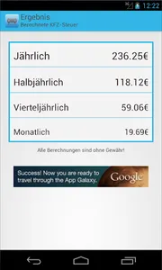 Car tax calculator screenshot 2