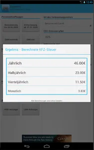Car tax calculator screenshot 7
