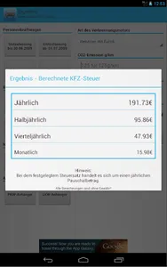 Car tax calculator screenshot 8