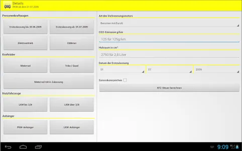 KFZ-Steuer Rechner Pro screenshot 10