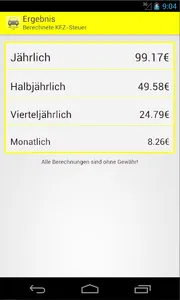 KFZ-Steuer Rechner Pro screenshot 2