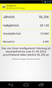 KFZ-Steuer Rechner Pro screenshot 5