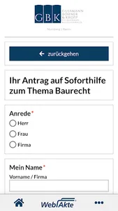 GBK LEGAL Soforthilfe screenshot 2