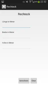 Flächen und Volumenrechner screenshot 1