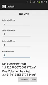 Flächen und Volumenrechner screenshot 4