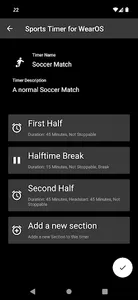 Sports Timer for Wear OS screenshot 1