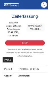 Stundenzettel für Gerüstbauer screenshot 1