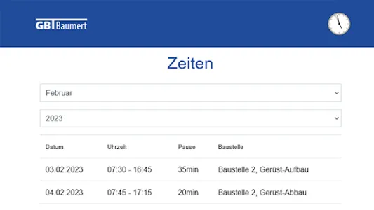 Stundenzettel für Gerüstbauer screenshot 3