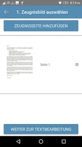 Zeugnis-Decoder screenshot 1