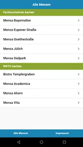 Mensa Aachen screenshot 2