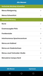 Mensa Würzburg screenshot 2