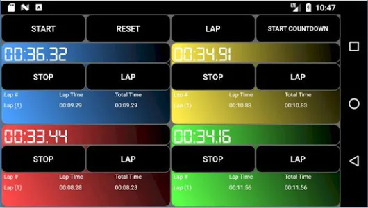 Multi Stopwatch screenshot 1