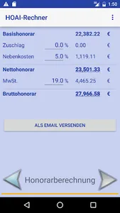 HOAI-Rechner screenshot 3