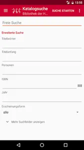 Bibliothek HS Augsburg screenshot 1