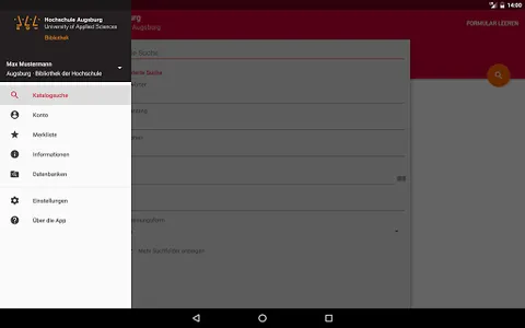 Bibliothek HS Augsburg screenshot 11