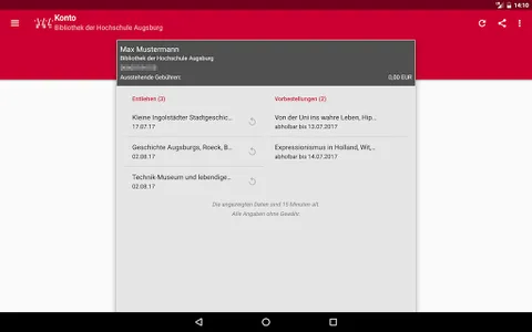 Bibliothek HS Augsburg screenshot 14