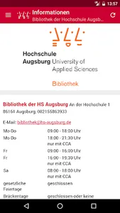 Bibliothek HS Augsburg screenshot 5