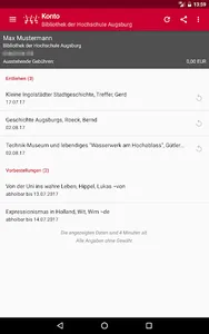 Bibliothek HS Augsburg screenshot 9