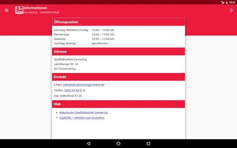 Stadtbibliothek Germering screenshot 15