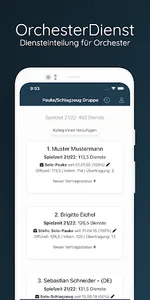 OrchesterDienst screenshot 2