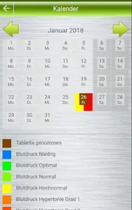 Blutdruck-Kalender einfach screenshot 1