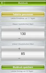 Blutdruck-Kalender einfach screenshot 2