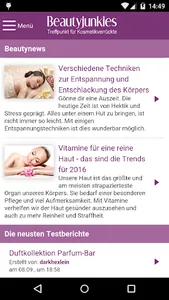 Beautyjunkies screenshot 1