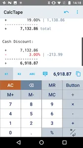 CalcTape Calculator with Tape screenshot 0