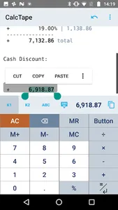 CalcTape Calculator with Tape screenshot 1