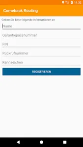 Comeback Routing screenshot 1