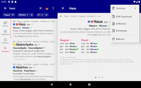 Nouns German Dictionary screenshot 7