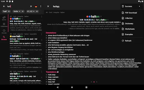 Verbs German Dictionary screenshot 8